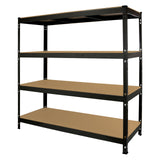 Q-Rax Svart Lagerhylla / Förvaringshylla - 160 cm (B) x 160 cm (H) x 60 cm (D)