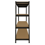 Q-Rax Svart Lagerhylla / Förvaringshylla - 160 cm (B) x 160 cm (H) x 60 cm (D)