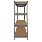 Q-Rax Grå Lagerhyllor / Förvaringshyllor - 160 cm (B) x 160 cm (H) x 60 cm (D)