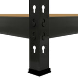 Q-Rax Svart Lagerhylla / Förvaringshylla - 160 cm (B) x 160 cm (H) x 60 cm (D)
