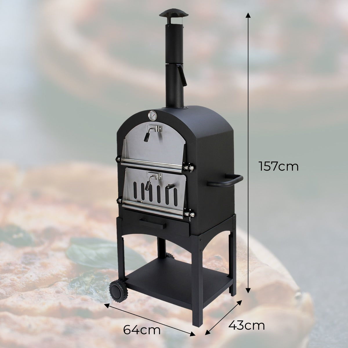 Pizzaugn för Utomhusbruk med Pizzaspade