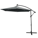 Grått 3m LED Cantilever Parasoll