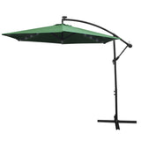 Grönt 3m LED Cantilever Parasoll
