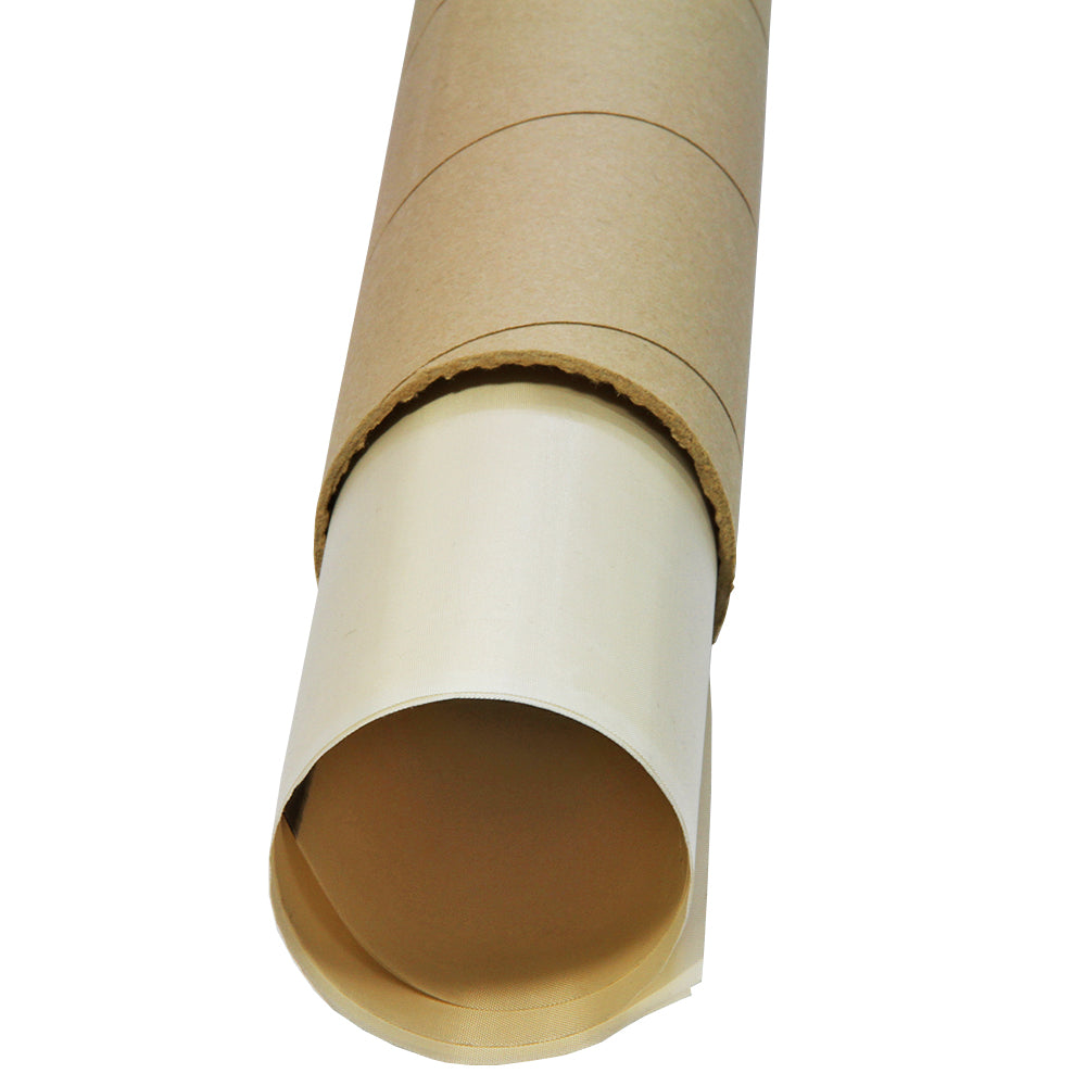 Återanvändbara värmebeständiga PTFE-ark i beige, rullade för sublimation och vinylöverföring, 48 cm x 58 cm, släta och hållbara