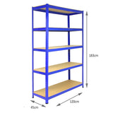 T-Rax Robust Förvaringshylla, Blå, 120cm B, 45cm D