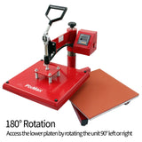 PixMax 38cm Svängbar Värmepress, Skärplotter, Skrivare, Rensningskit