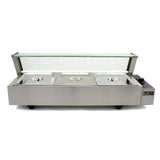 Vattenbad Bain Marie med 3 st Kantiner ½ GN