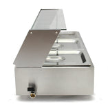 Vattenbad Bain Marie med 3 st Kantiner ½ GN