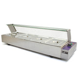 Vattenbad Bain Marie med 4 st Kantiner ½ GN