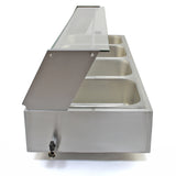Vattenbad Bain Marie med 4 st Kantiner ½ GN