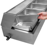 Vattenbad Bain Marie med 5 st Kantiner ½ GN