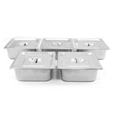 Vattenbad Bain Marie med 5 st Kantiner ½ GN