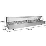 Vattenbad Bain Marie med 5 st Kantiner ½ GN