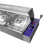 Vattenbad Bain Marie med 5 st Kantiner ½ GN