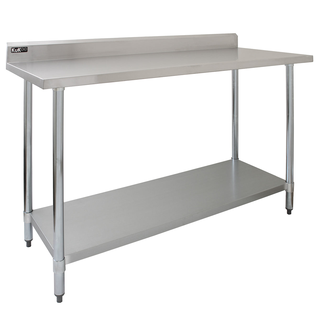 Kommersiellt cateringbord i rostfritt stål - 152cm brett
