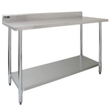 Kommersiellt cateringbord i rostfritt stål - 152cm brett