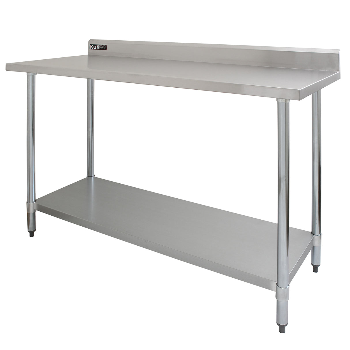 150 cm Cateringbänk med Dubbla Överhyllor