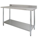 150 cm Cateringbänk med Dubbla Överhyllor