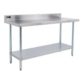 Kommersiellt cateringbord i rostfritt stål - 152cm brett