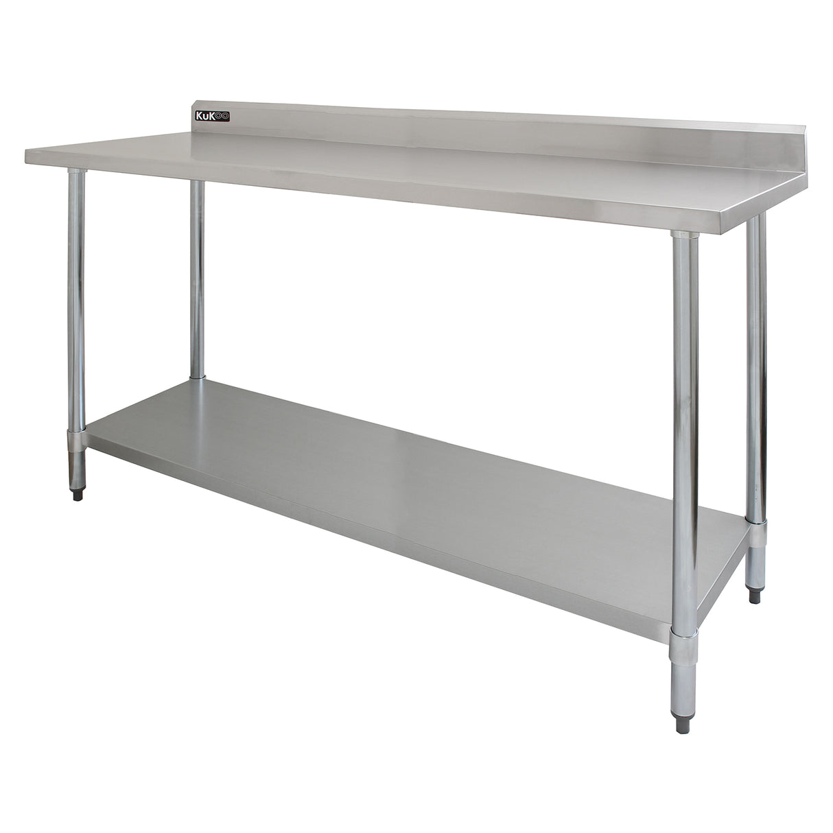 Kommersiellt cateringbord i rostfritt stål - 182cm brett