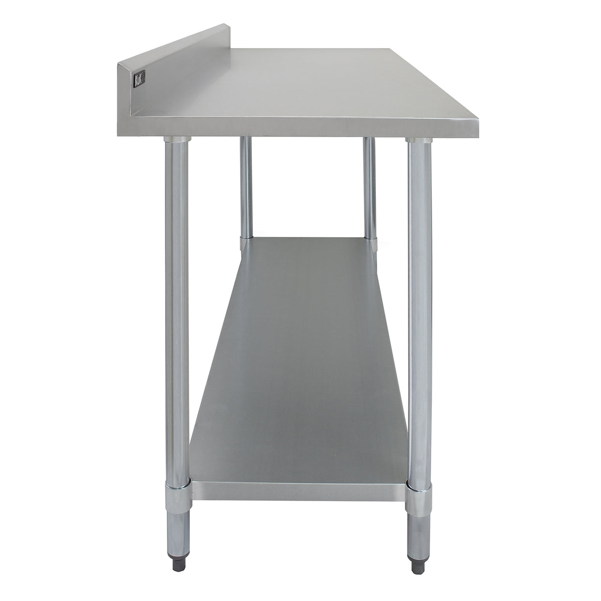 Kommersiellt cateringbord i rostfritt stål - 182cm brett