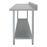 Kommersiellt cateringbord i rostfritt stål - 182cm brett