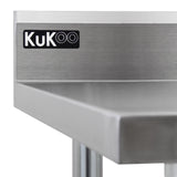 Kommersiellt cateringbord i rostfritt stål - 182cm brett