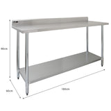 Kukoo 180cm Catering Arbetsstation med Dubbel Överhylla