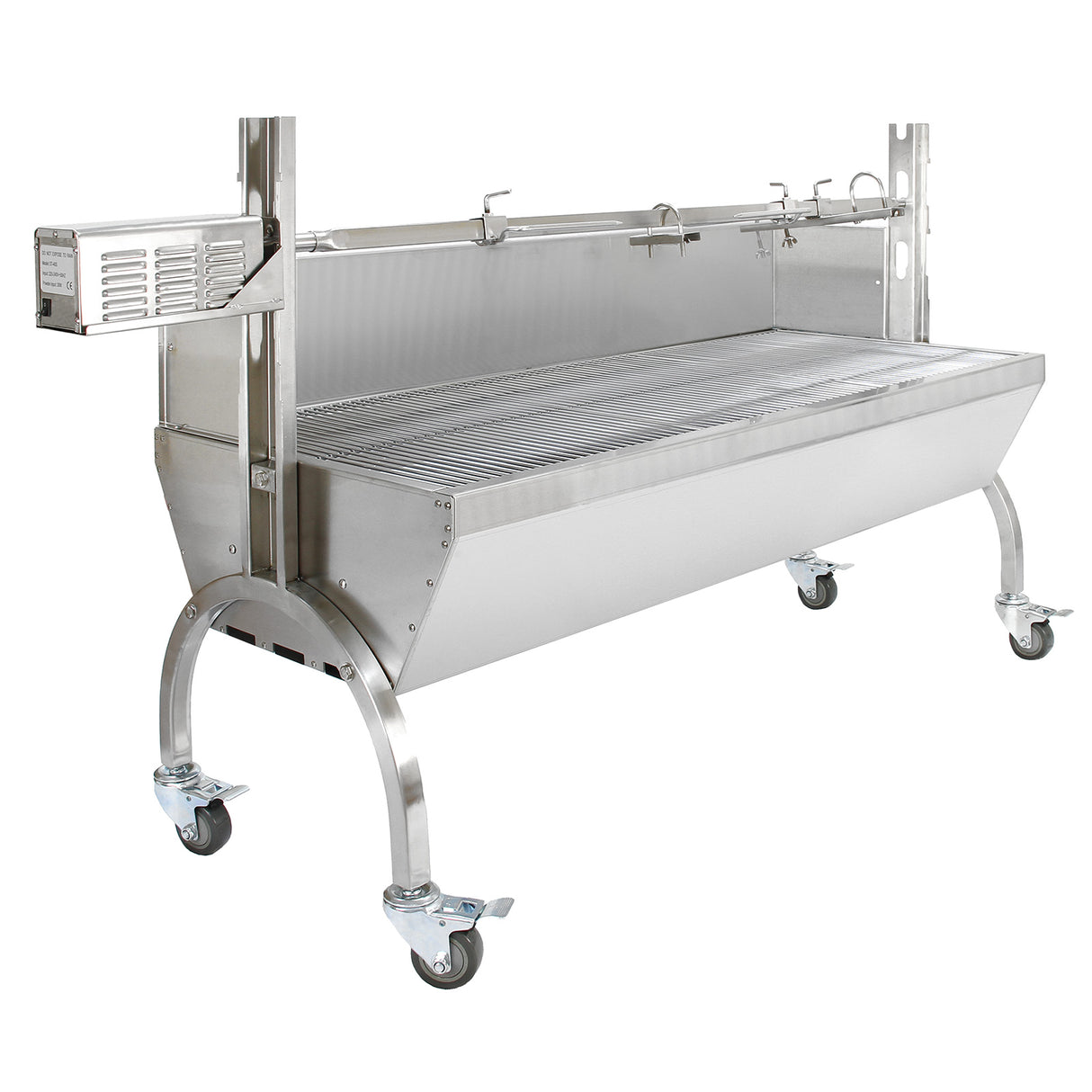 90 kg Kolgrill med Rotisserie & Rotisseriekorg