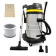 MAXBLAST 50L våt och torr industridammsugare i rostfritt stål med tillbehör som filter, slang och munstycken för effektiv städning