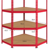 Monster Racking Z-Rax Hörnhylla, Röd, 90cm Bred