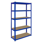 Monster Racking T-Rax Hörnhylla & 2 x 90 cm Garageförvaringshyllor, Blå