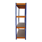 Monster Racking S-Rax Lagerhylla, blå/orange, 150 cm B, 50 cm D