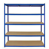 Monster Racking T-Rax 5 x extra breda förvaringshyllor, blå, 160 cm B, 60 cm D