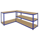 Monster Extra Bred Förvaringshylla / Lagerhylla, T-Rax, Blå, 160 cm (B) x 180 cm (H) x 60 cm (D)
