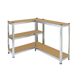 Monster Rack 4 x Galwix galvaniserade stålhyllor, 90 cm breda