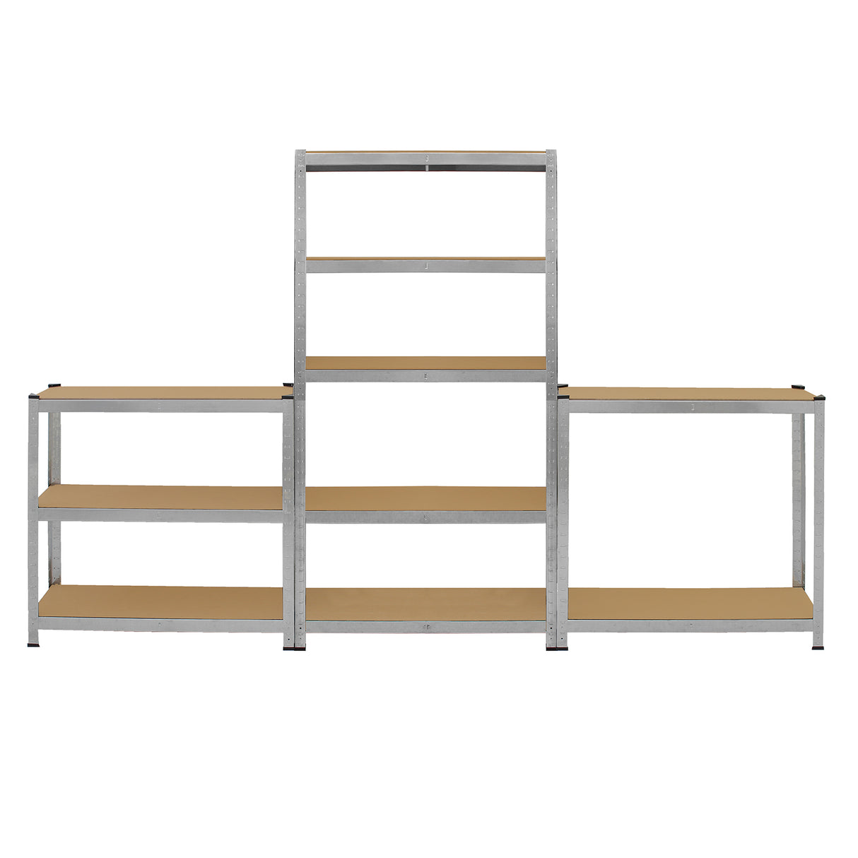 Monster Rack 4 x Galwix galvaniserade stålhyllor, 90 cm breda