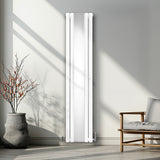 Oval Spegelradiator & Ventiler - 1800mm x 380mm – Vit