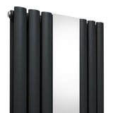 Oval Spegelradiator & Ventiler - 1800mm x 500mm – Grå