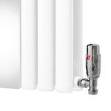 Oval Spegelradiator & Ventiler - 1800mm x 500mm – Vit