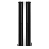 Oval Spegelradiator & Ventiler - 1800mm x 500mm – Svart