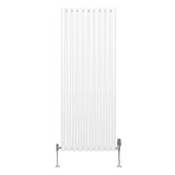 Radiatorer med Ovala Kolumner & Kromventiler - 1600mm x 600mm – Vit