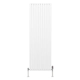 Radiatorer med Ovala Kolumner & Kromventiler - 1800mm x 600mm – Vit