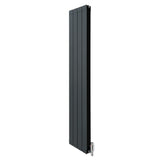 Aluminiumradiator & Ventiler - 1800mm x 315mm - Antracitgrå