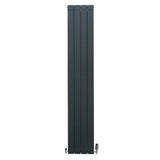 Aluminiumradiator & Ventiler - 1800mm x 315mm - Antracitgrå
