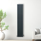 Aluminiumradiator & Ventiler - 1800mm x 315mm - Antracitgrå