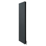 Aluminiumradiator & Ventiler - 1800mm x 395mm - Antracitgrå