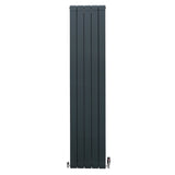Aluminiumradiator & Ventiler - 1800mm x 395mm - Antracitgrå