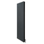 Antracitgrå aluminiumradiator med slanka vertikala lameller, 1800mm x 475mm, elegant design och hög värmeeffektivitet