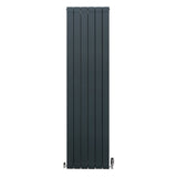 Aluminiumradiator & Ventiler - 1800mm x 475mm - Antracitgrå